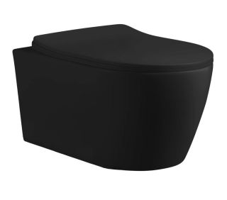 Подвесной унитаз Cerutti SPASELLA Aria MBF CT10016 безободковый чёрный матовый